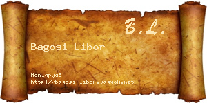 Bagosi Libor névjegykártya